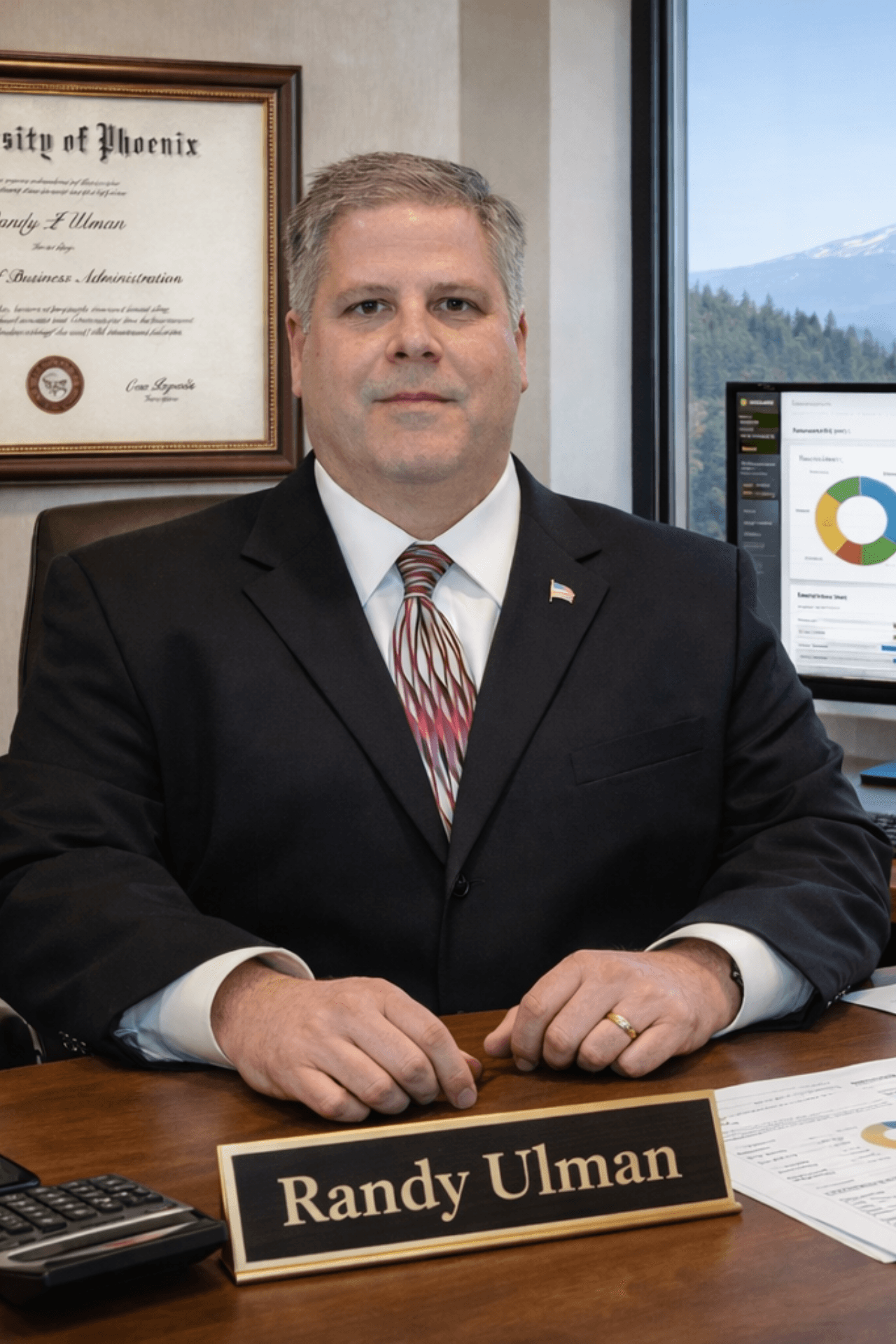 Randy Ulman CPA at Desk